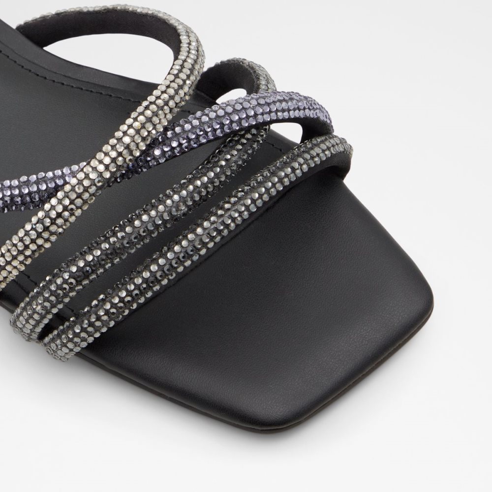 Black Aldo Rossie Slide Sandal Sandals | 09DYUTBJX