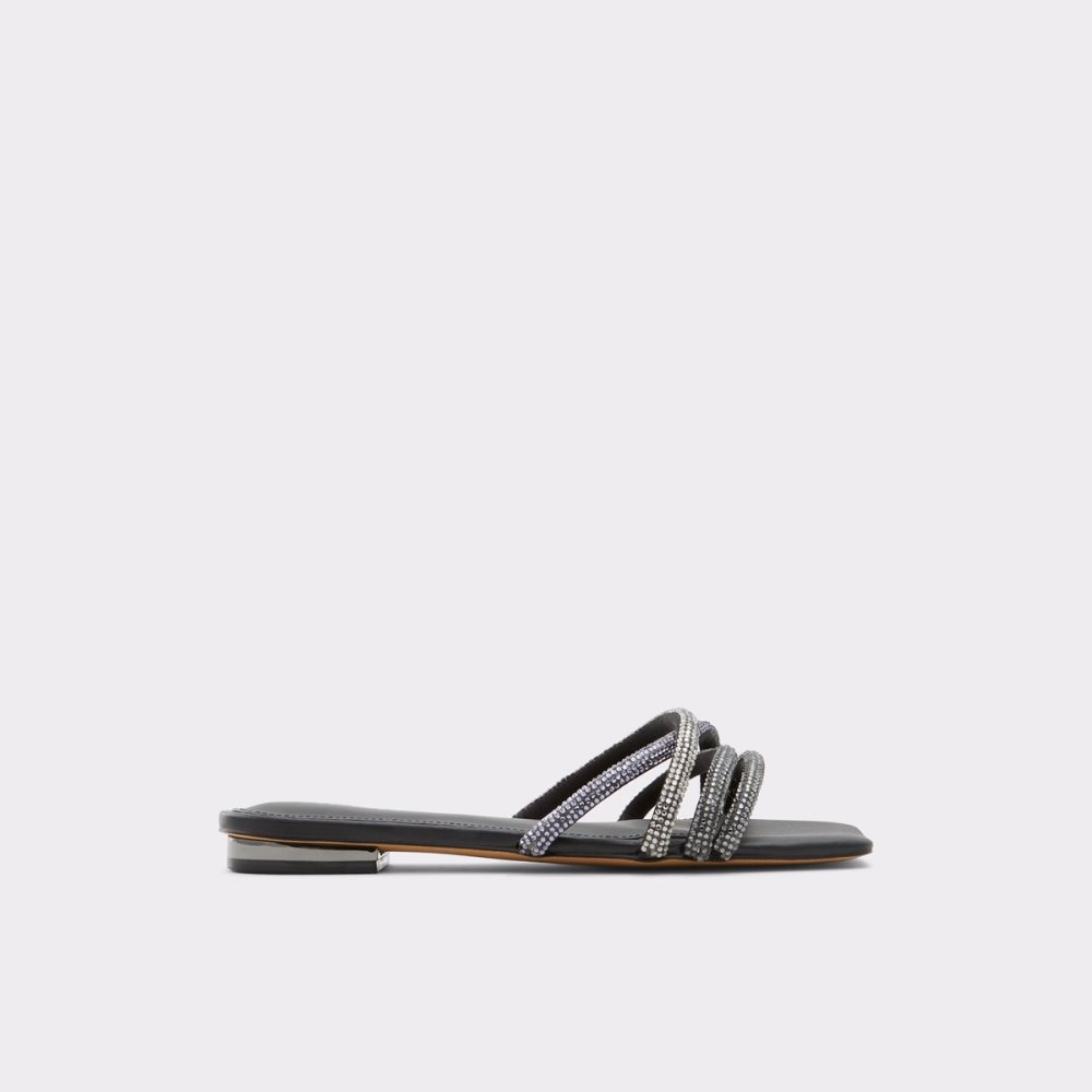 Black Aldo Rossie Slide Sandal Sandals | 09DYUTBJX