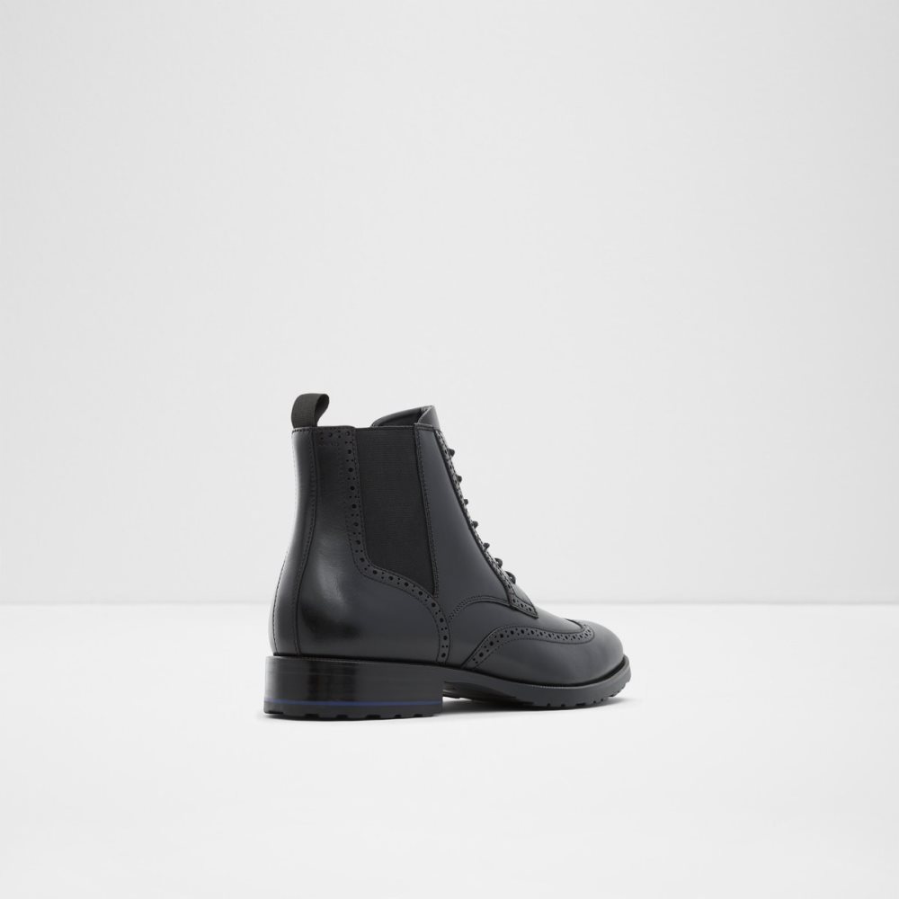 Black Aldo Salinger Lace Up Boots | 24JRUDTOK