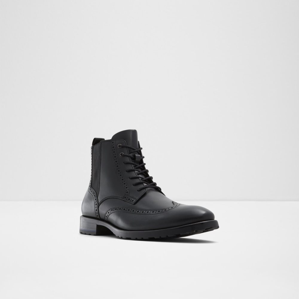 Black Aldo Salinger Lace Up Boots | 24JRUDTOK