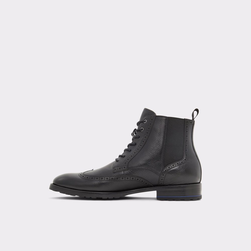 Black Aldo Salinger Lace-up Lace Up Boots | 62GREPIBW