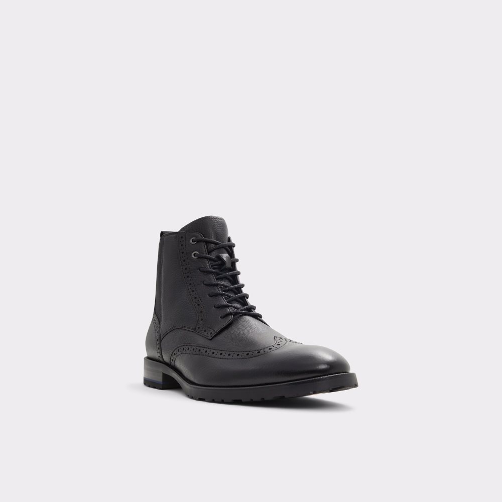 Black Aldo Salinger Lace-up Lace Up Boots | 62GREPIBW