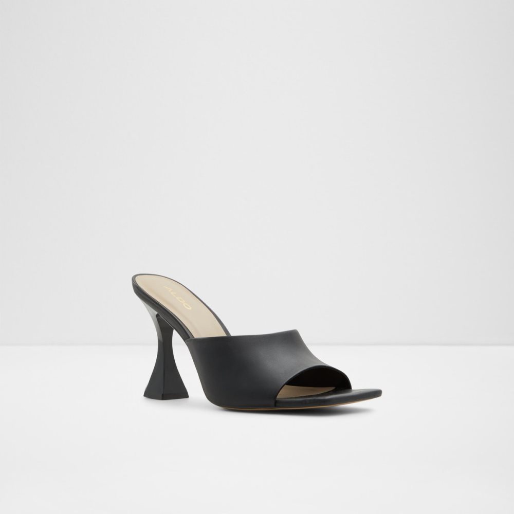 Black Aldo Selah Heeled Mule Block Heels | 96SAPHMOZ