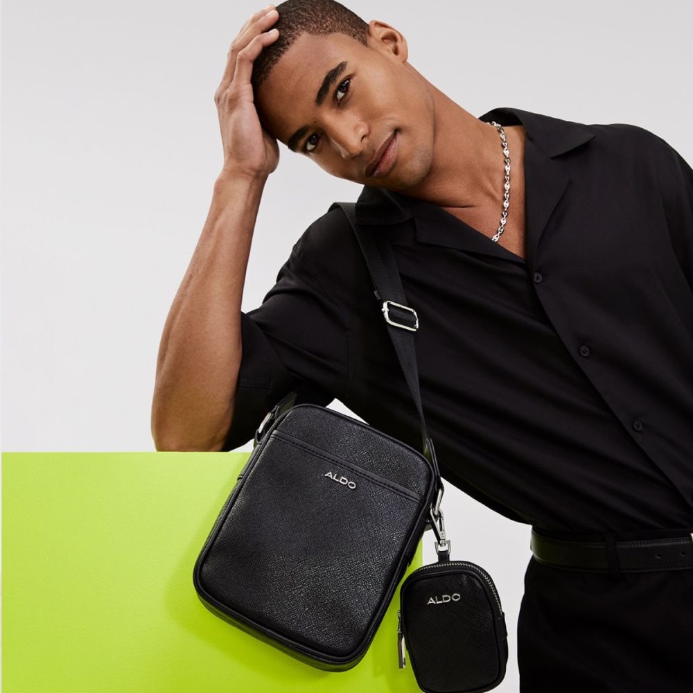 Black Aldo Serge Crossbody Bags | 17CFGHOYT