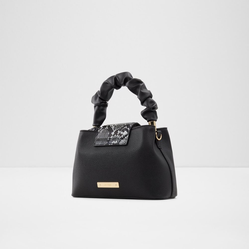 Black Aldo Snakie Top Handle Handbag | 72FANPDJE