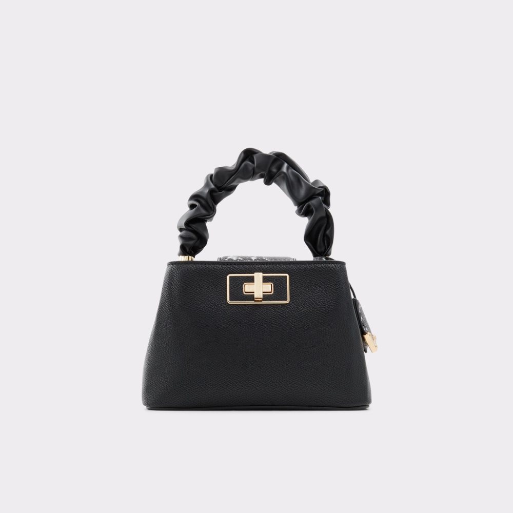 Black Aldo Snakie Top Handle Handbag | 72FANPDJE