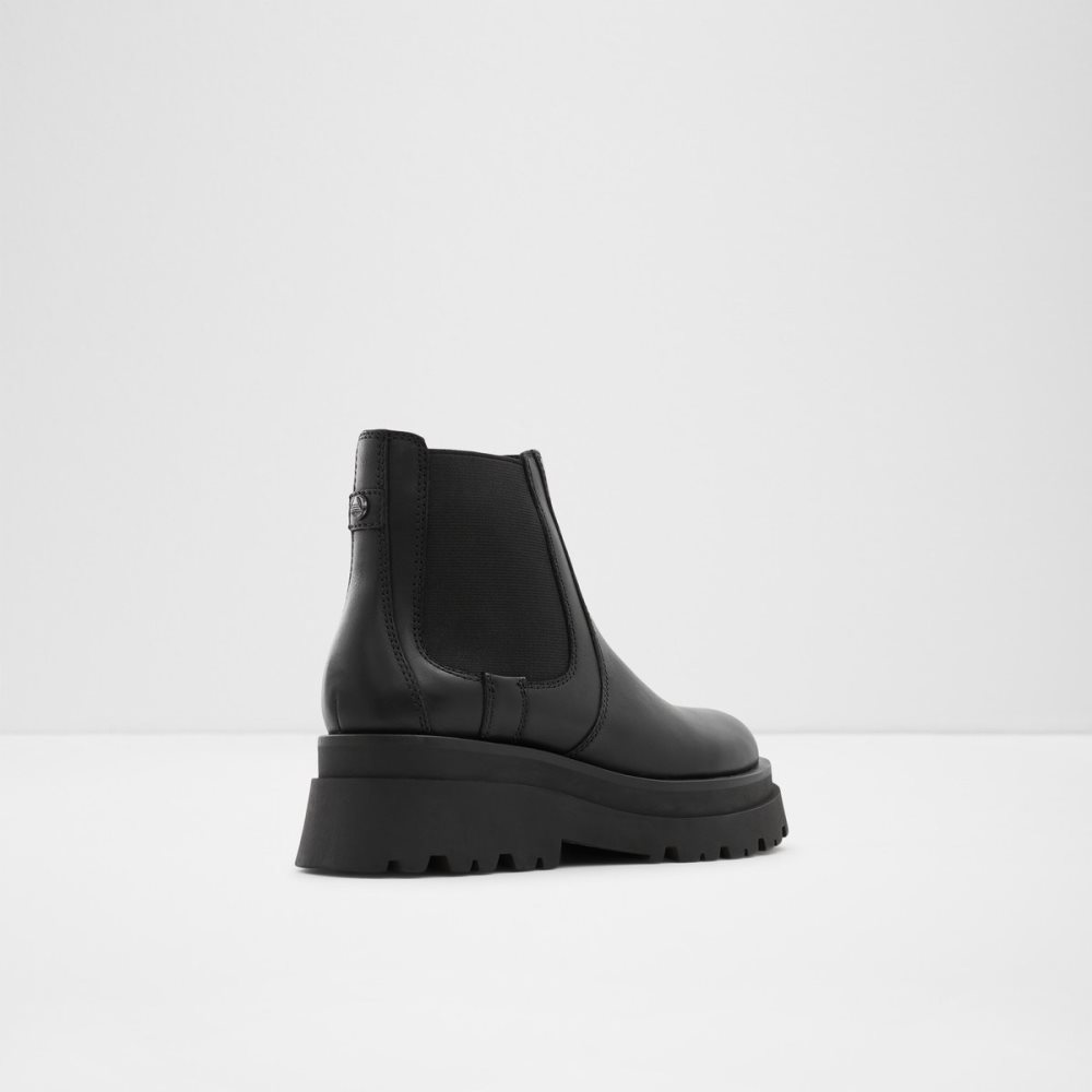 Black Aldo Stompd - Lug Sole Chelsea Boots | 24UOFBATV