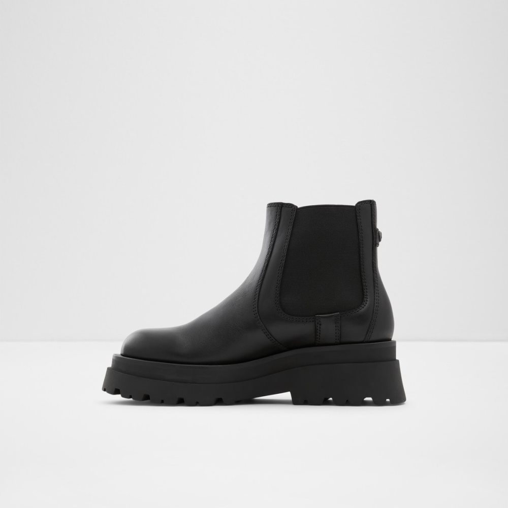 Black Aldo Stompd - Lug Sole Chelsea Boots | 24UOFBATV