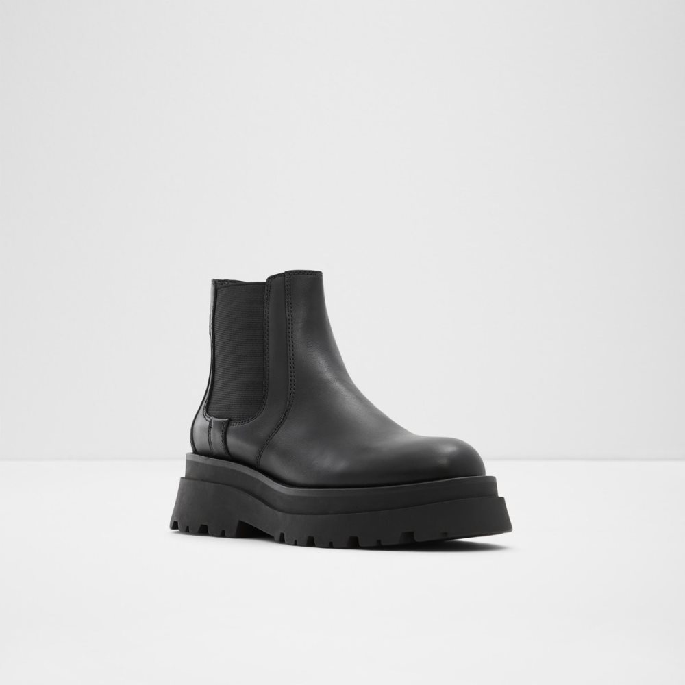 Black Aldo Stompd - Lug Sole Chelsea Boots | 24UOFBATV