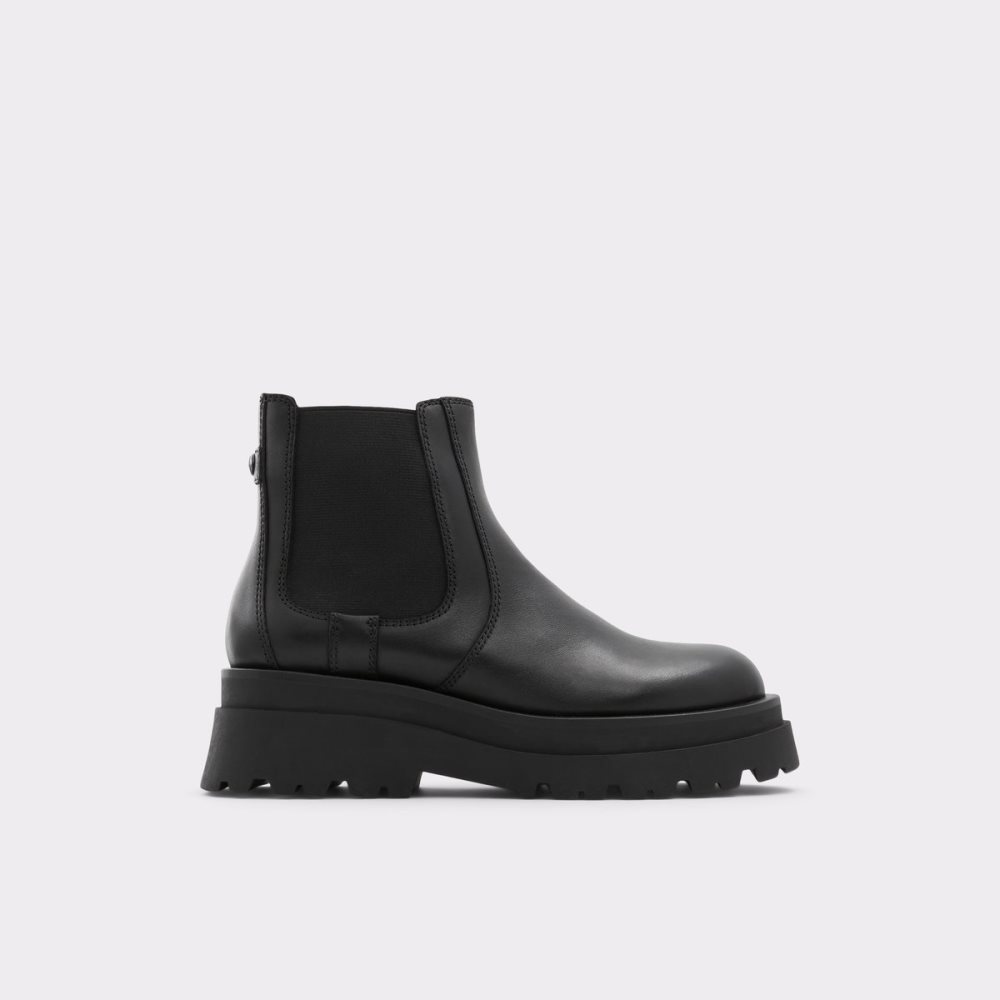 Black Aldo Stompd - Lug Sole Chelsea Boots | 24UOFBATV