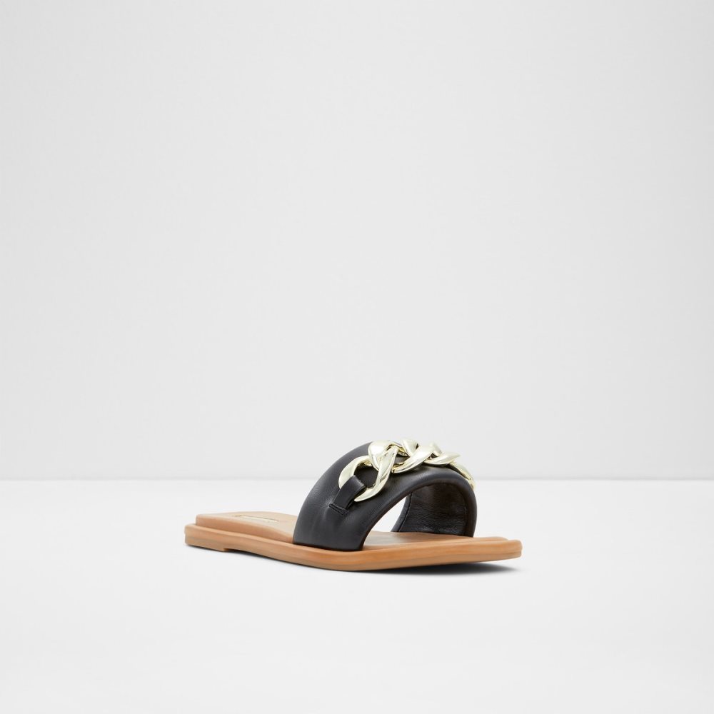 Black Aldo Sydling Slide Sandal Sandals | 64WSOHNPL