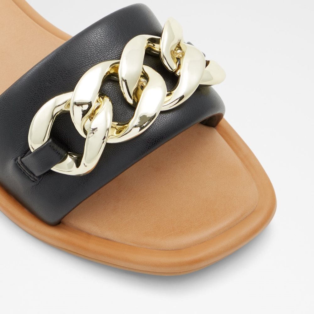 Black Aldo Sydling Slide Sandal Sandals | 64WSOHNPL