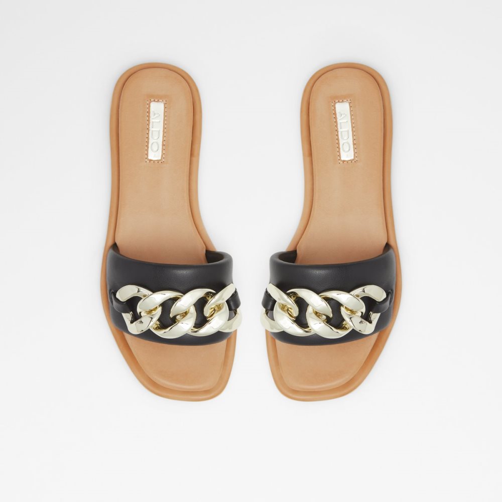 Black Aldo Sydling Slide Sandal Sandals | 64WSOHNPL