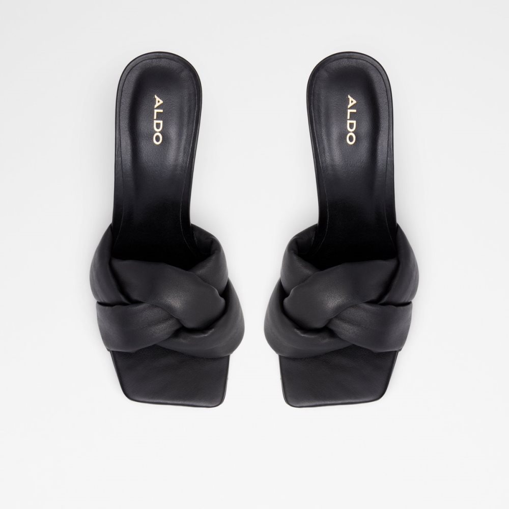 Black Aldo Syngrapha Heeled Mule - Stiletto Sandals | 42HVCDIYU