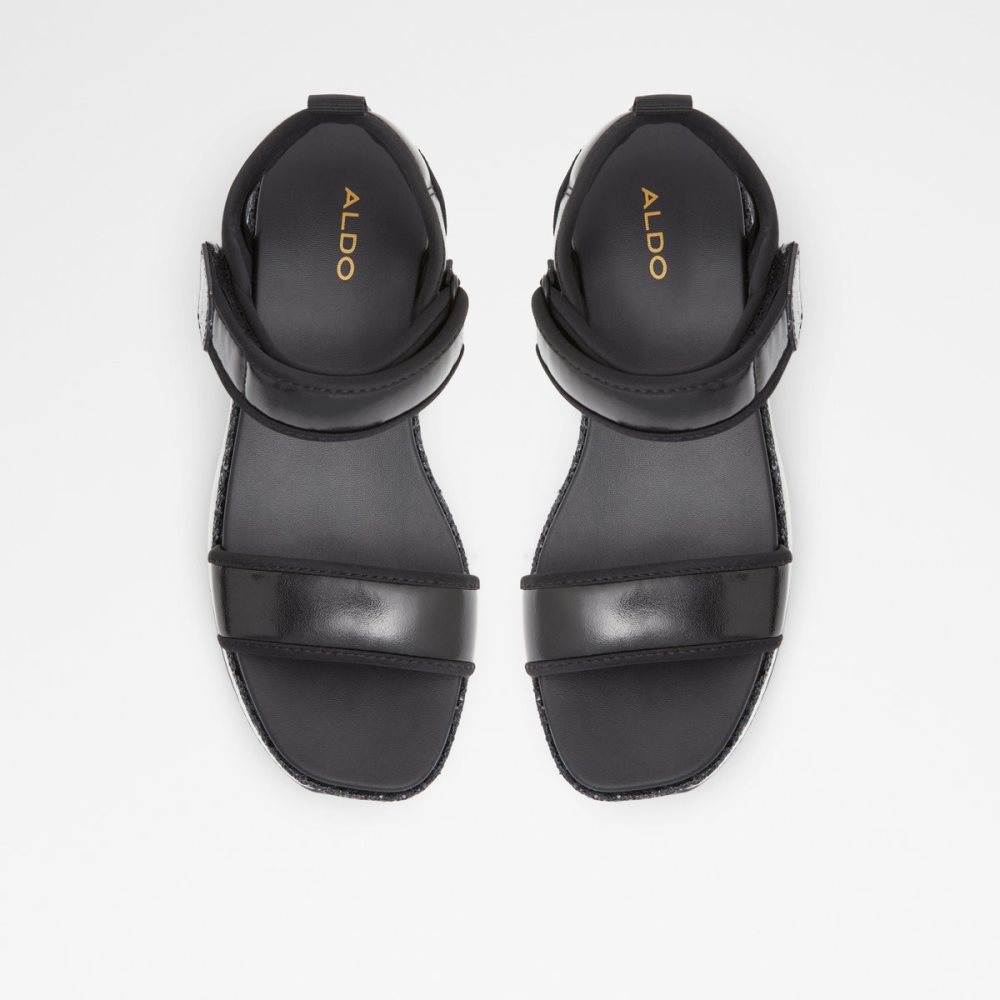 Black Aldo Talenagyn Wedge Sandal Sandals | 36PETCWID