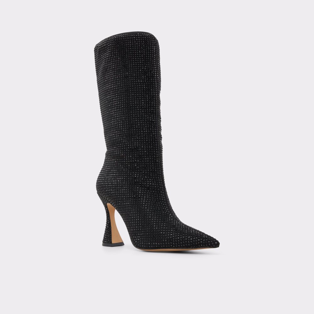 Black Aldo Taylah Mid-calf Tall Boots | 84MTLQSCI