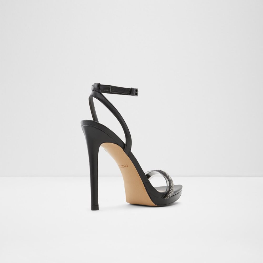 Black Aldo Thirakin High Sandal - Stiletto Sandals | 85WAGSBRM