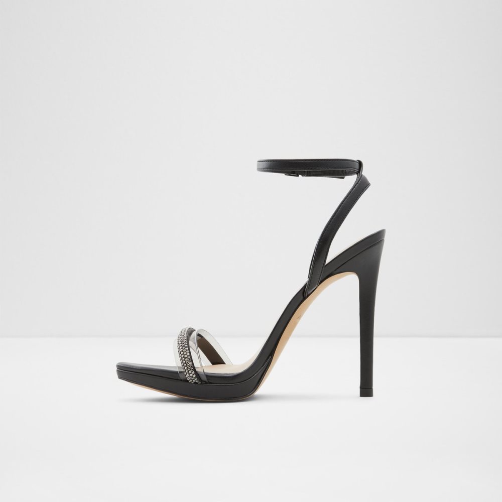 Black Aldo Thirakin High Sandal - Stiletto Sandals | 85WAGSBRM