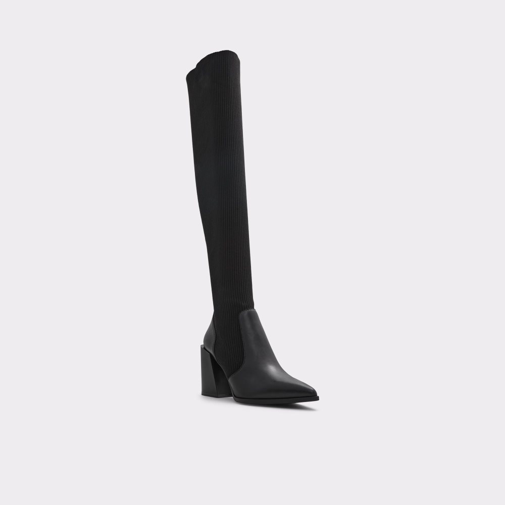 Black Aldo Toeder Over-the-knee Tall Boots | 48SZYUOHA