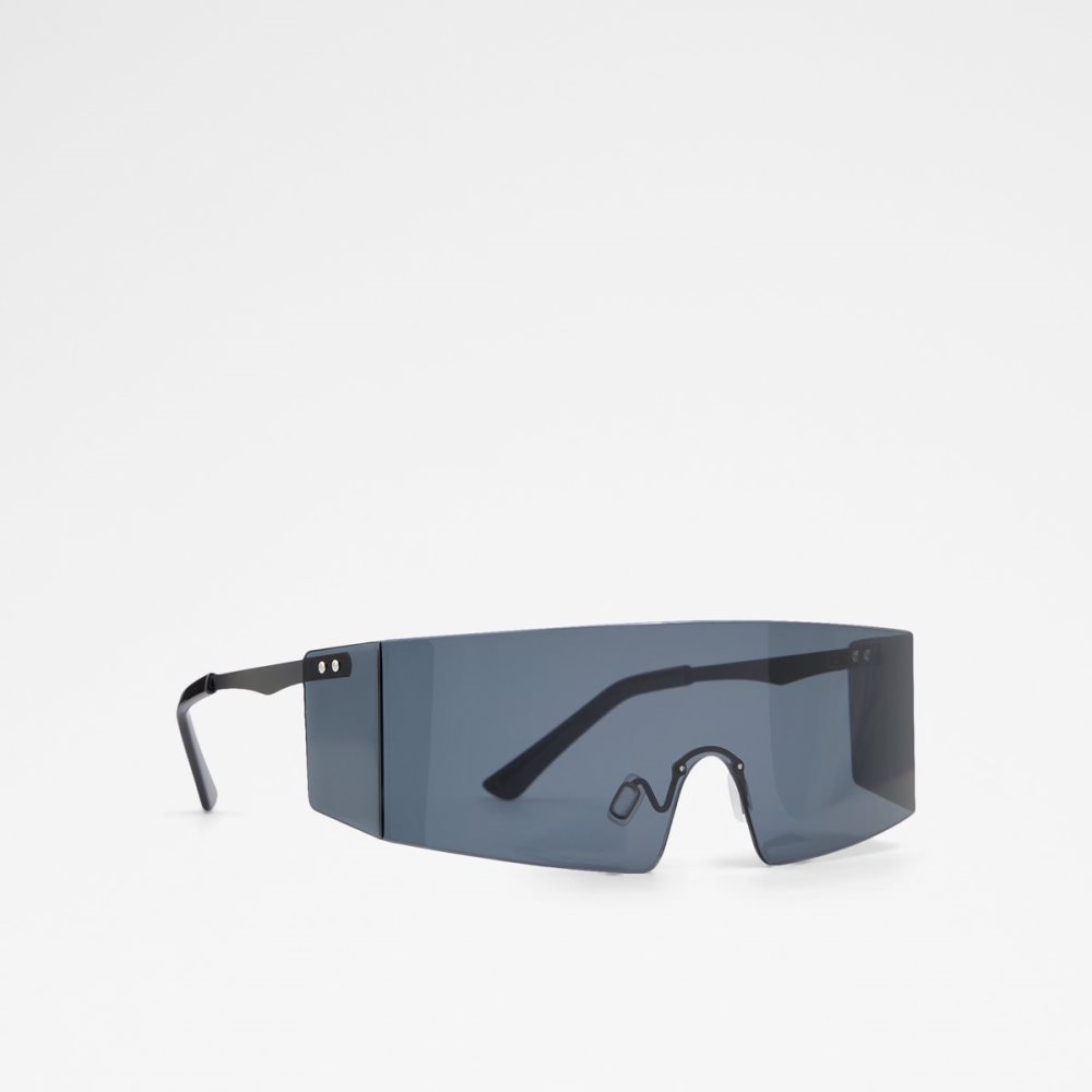 Black Aldo Umilican Shield Sunglasses | 48UZAPBRX