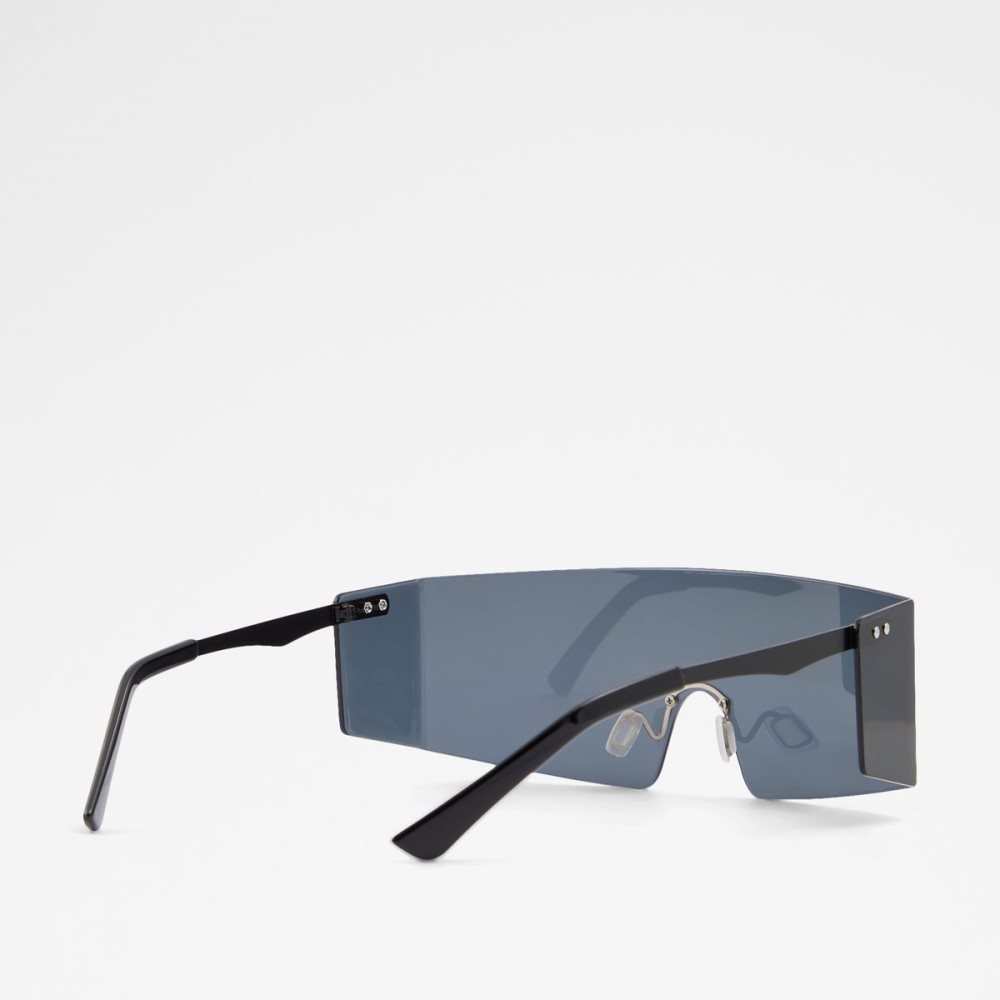 Black Aldo Umilican Shield Sunglasses | 48UZAPBRX