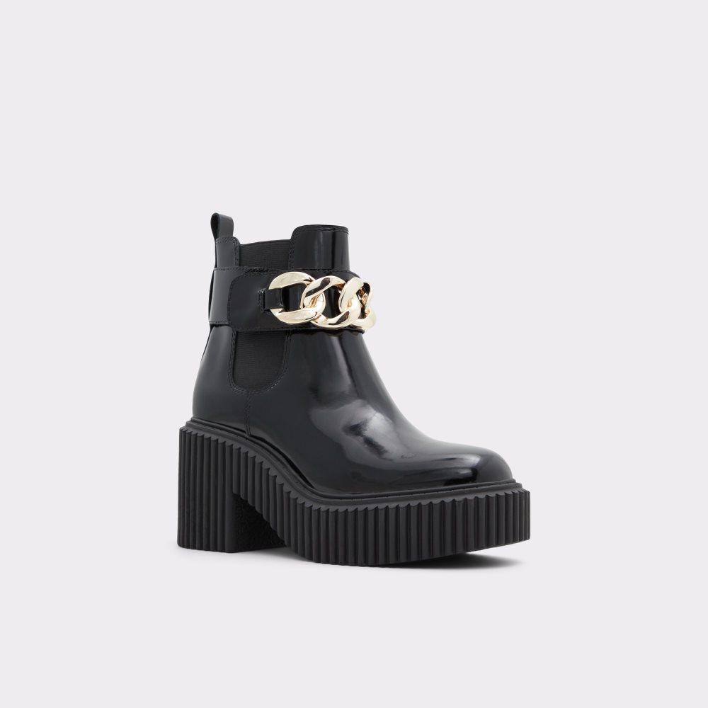 Black Aldo Upgrade - Lug Sole Chelsea Boots | 47SITCONA