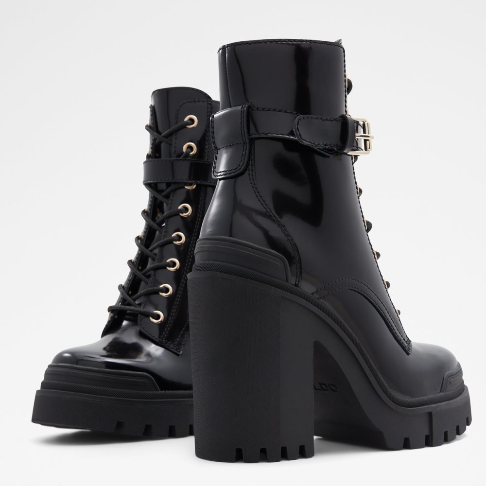 Black Aldo Uplift - Lug Sole Combat Boots | 50JNVBEMC