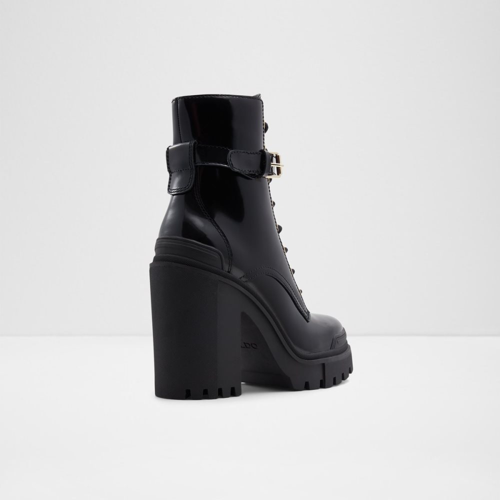 Black Aldo Uplift - Lug Sole Combat Boots | 50JNVBEMC