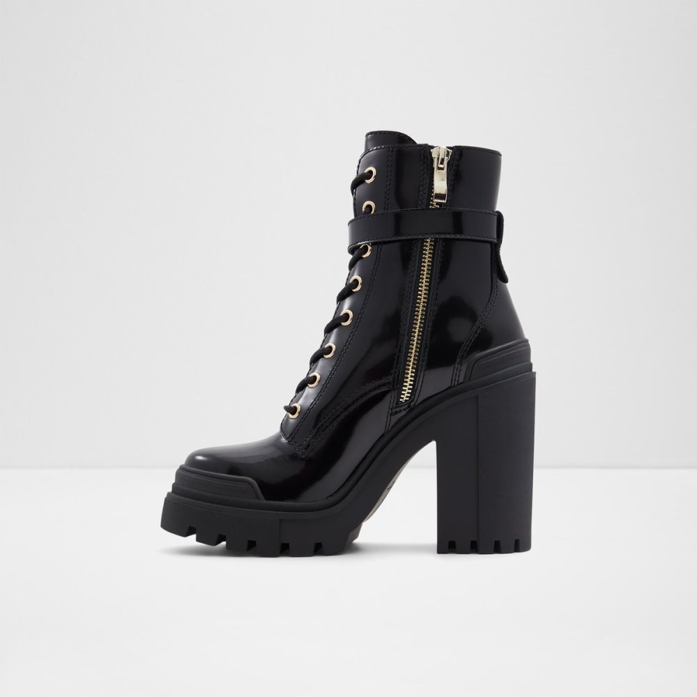 Black Aldo Uplift - Lug Sole Combat Boots | 50JNVBEMC