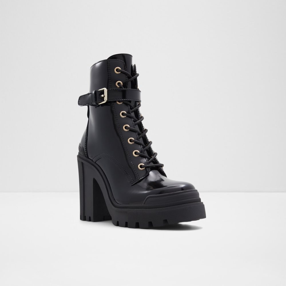 Black Aldo Uplift - Lug Sole Combat Boots | 50JNVBEMC