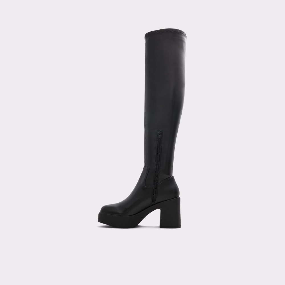 Black Aldo Upscale Over-the-knee - Lug Sole Tall Boots | 25UGXJYHD