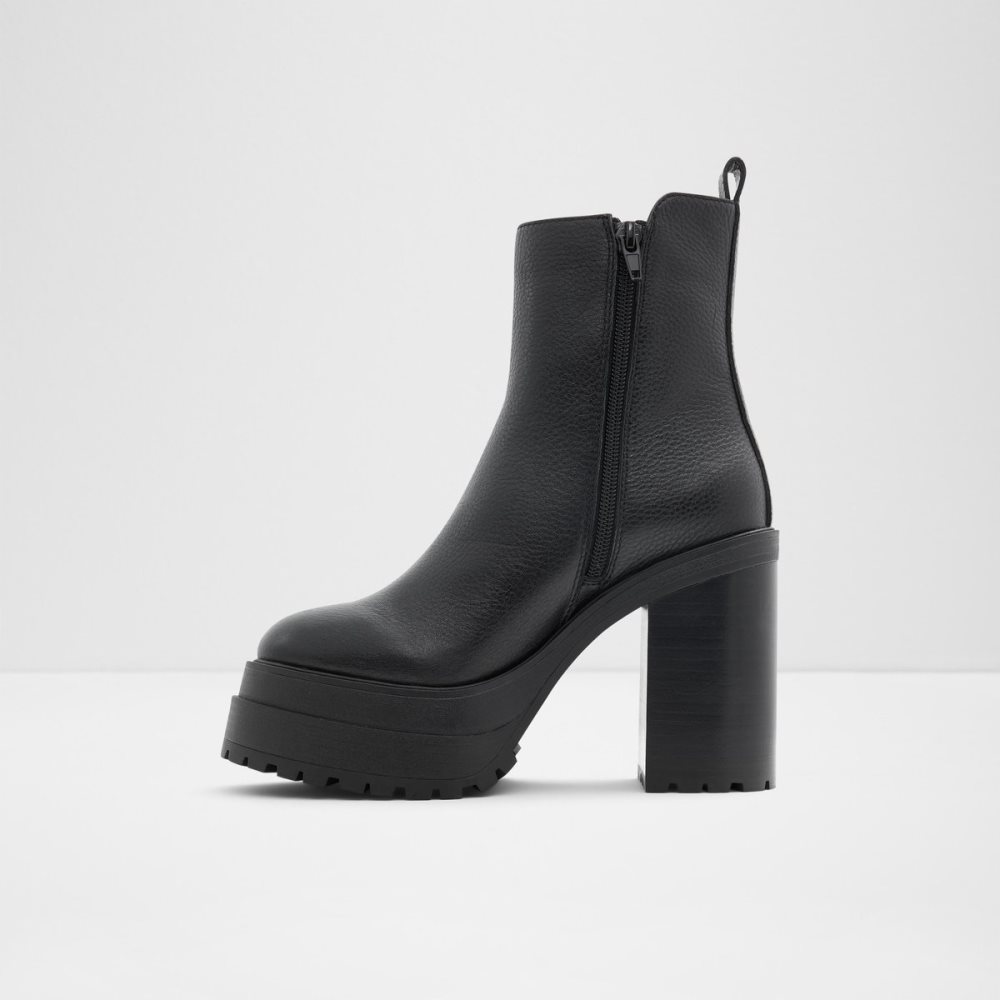 Black Aldo Upside - Lug Sole Ankle Boots | 52ZNQBPDC