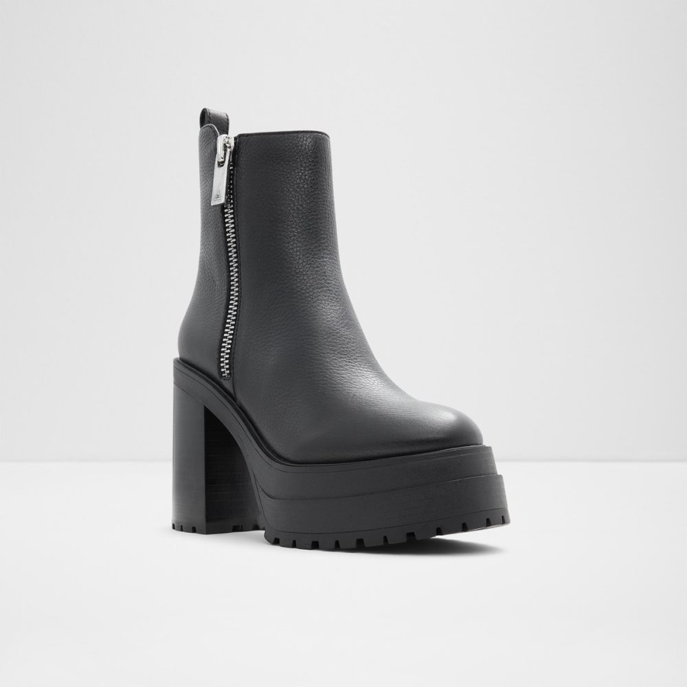 Black Aldo Upside - Lug Sole Ankle Boots | 52ZNQBPDC