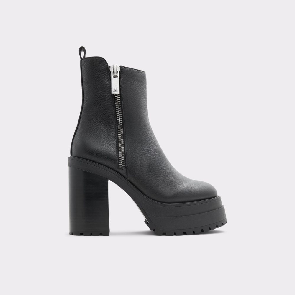 Black Aldo Upside - Lug Sole Ankle Boots | 52ZNQBPDC