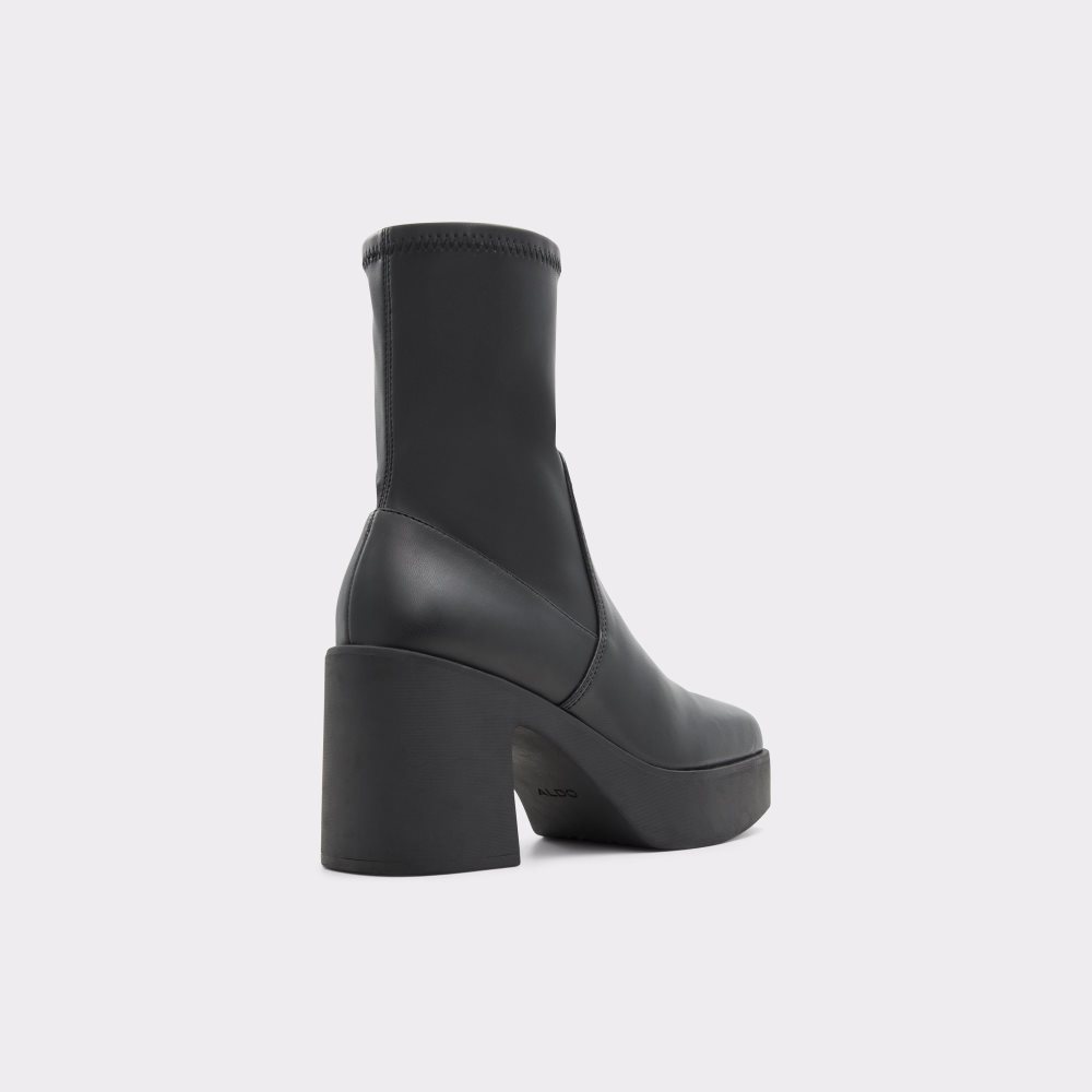 Black Aldo Upstep Ankle Boots | 52TPUKOLV