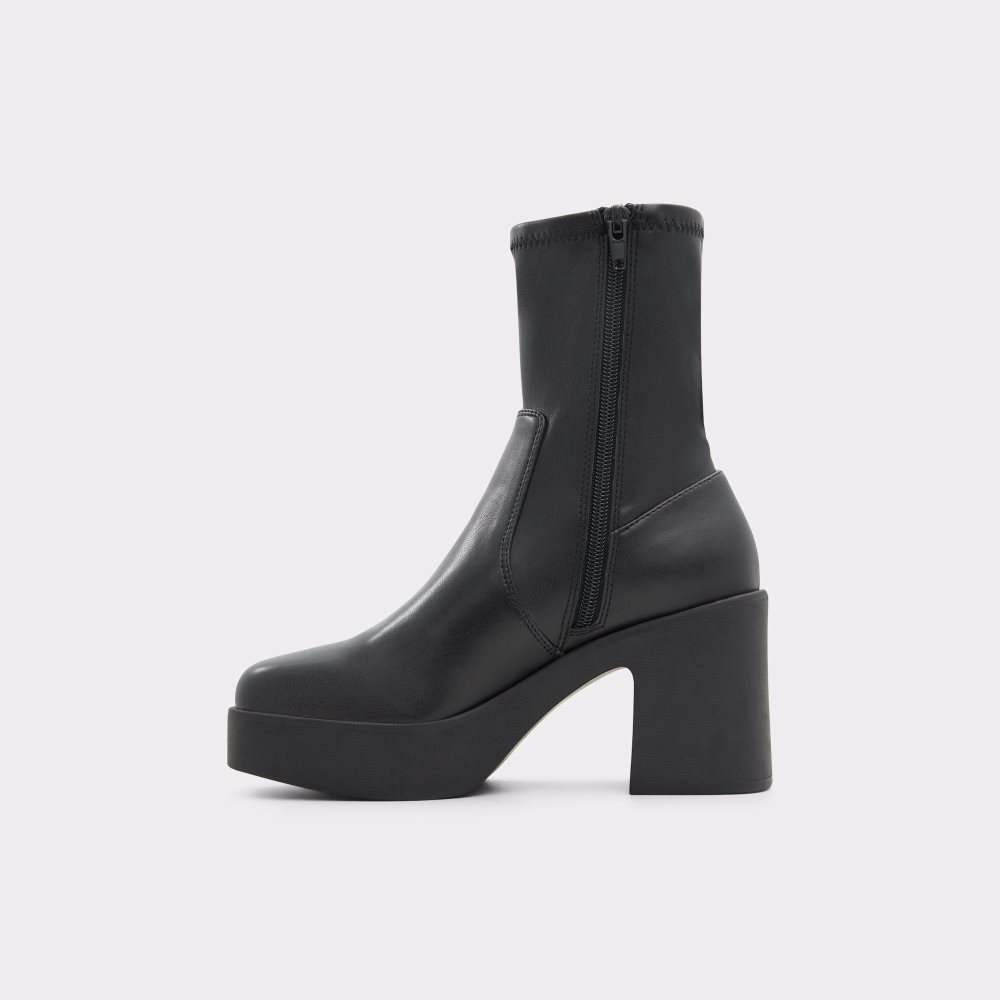 Black Aldo Upstep Ankle Boots | 52TPUKOLV