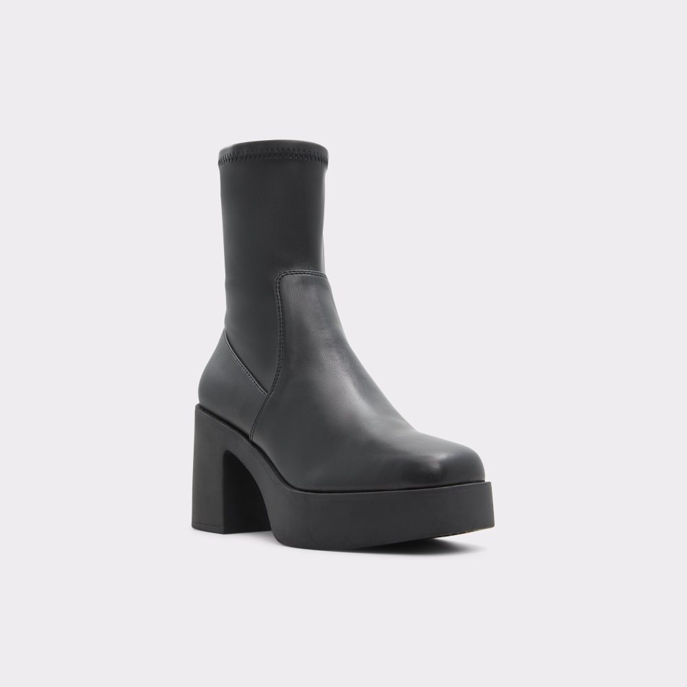 Black Aldo Upstep Ankle Boots | 52TPUKOLV