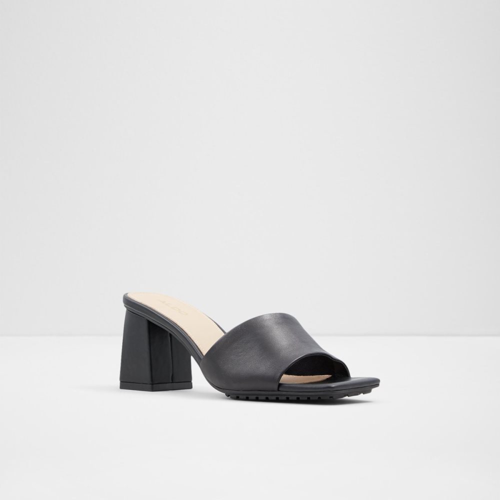 Black Aldo Velalith High Sandal - Block Heels | 54WKAGLPH