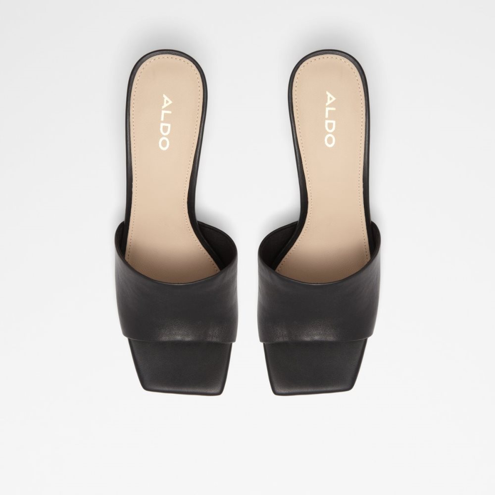 Black Aldo Velalith High Sandal - Block Heels | 54WKAGLPH