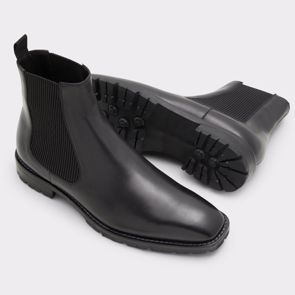 Black Aldo Venetian Chelsea Boots | 35OXDMTNF