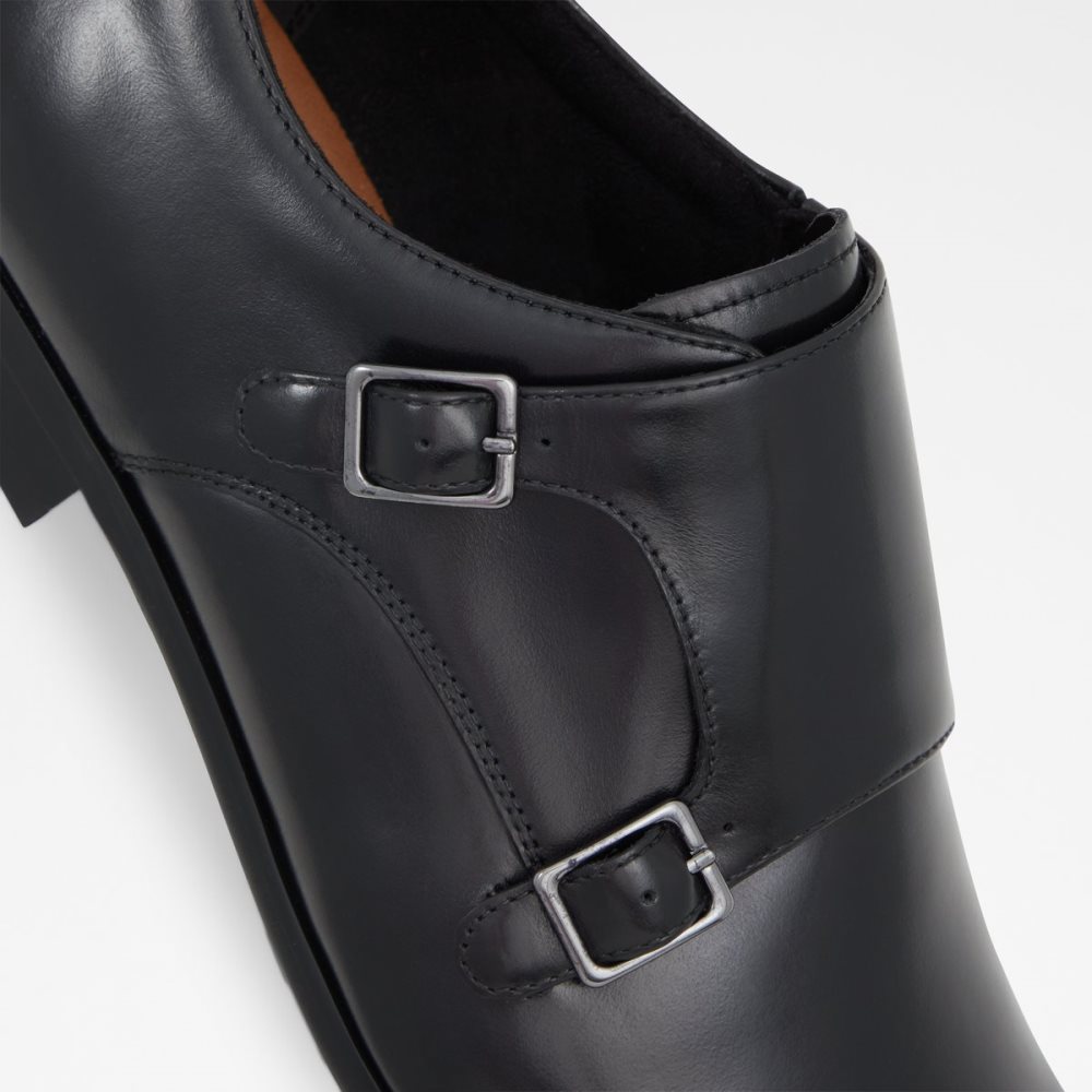 Black Aldo Wilde Monkstrap Loafers | 08KZRVPJU