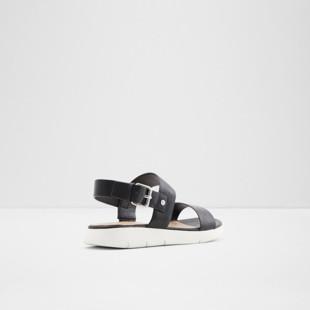 Black Aldo Woema Flat Sandal Sandals | 62ZCVFBHK