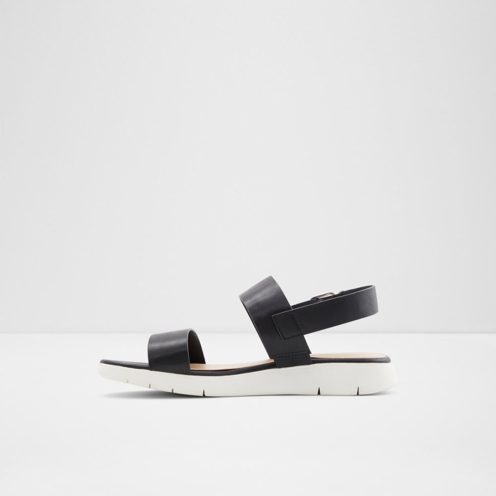 Black Aldo Woema Flat Sandal Sandals | 62ZCVFBHK