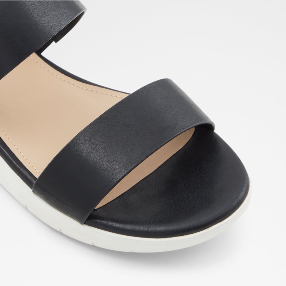 Black Aldo Woema Flat Sandal Sandals | 62ZCVFBHK