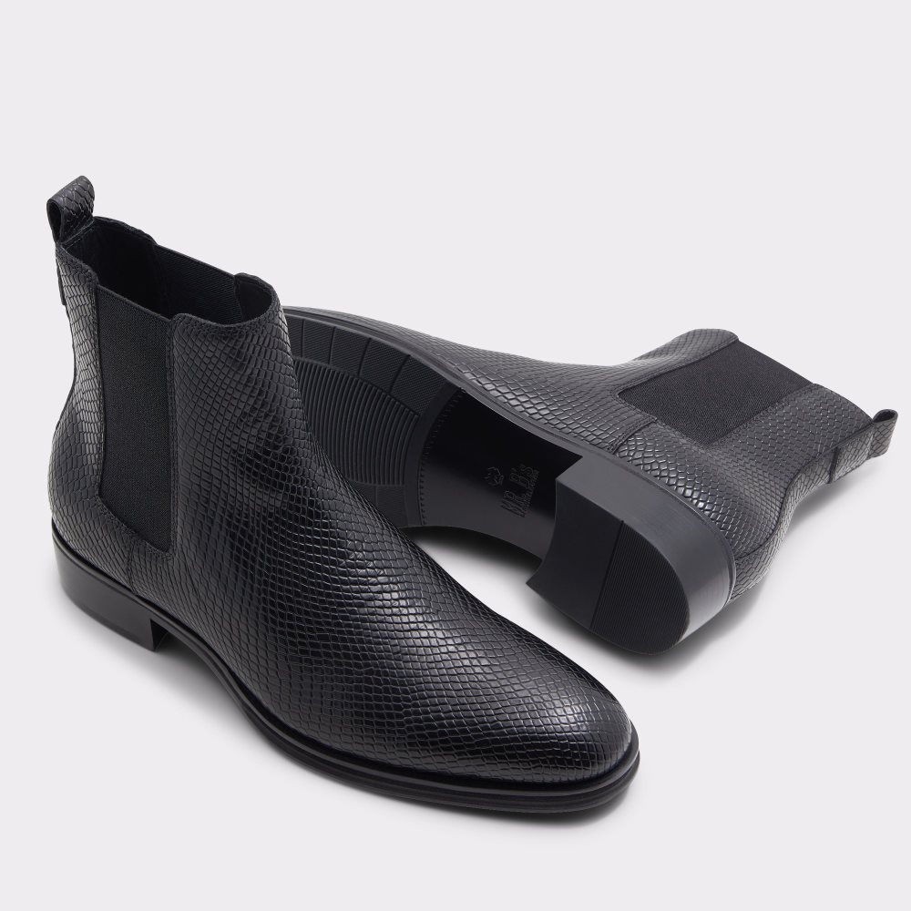 Black Snake Aldo Druven Chelsea Boots | 71CDIVYJG