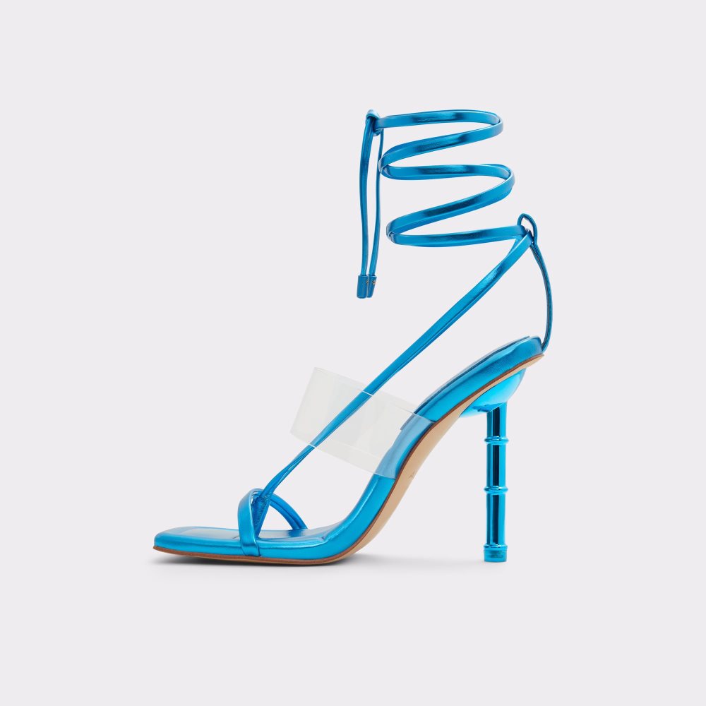 Blue Aldo Elektra Strappy Heeled Sandal Sandals | 69KODWGXM