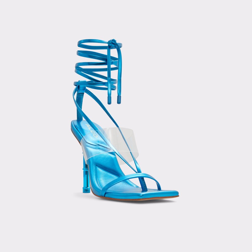 Blue Aldo Elektra Strappy Heeled Sandal Sandals | 69KODWGXM