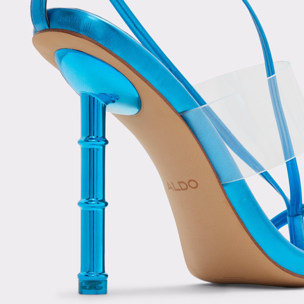 Blue Aldo Elektra Strappy Heeled Sandal Sandals | 69KODWGXM