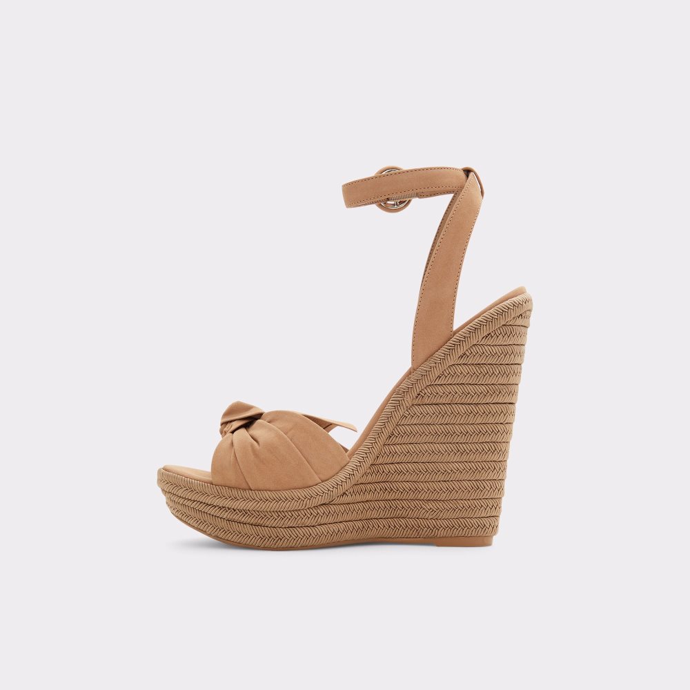 Brown Aldo Besch Wedge Sandal - Wedge Sandals | 32YRVGUPS