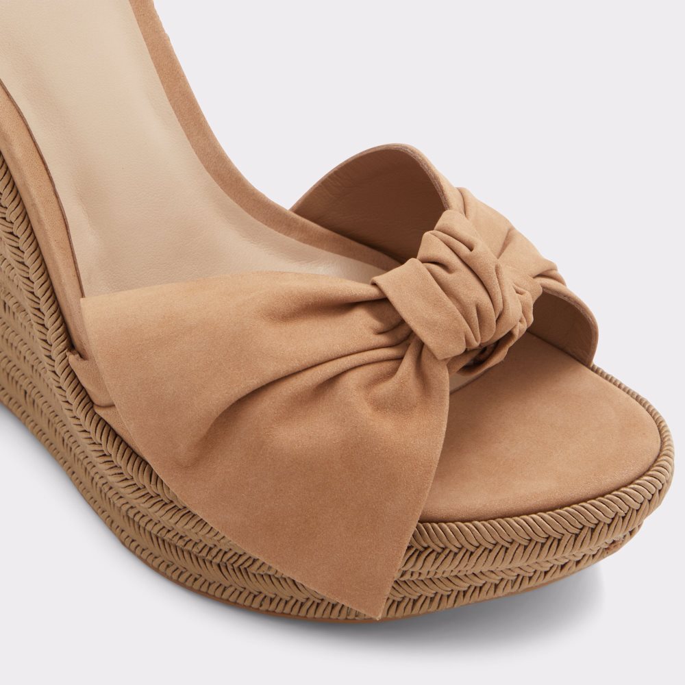 Brown Aldo Besch Wedge Sandal - Wedge Sandals | 32YRVGUPS